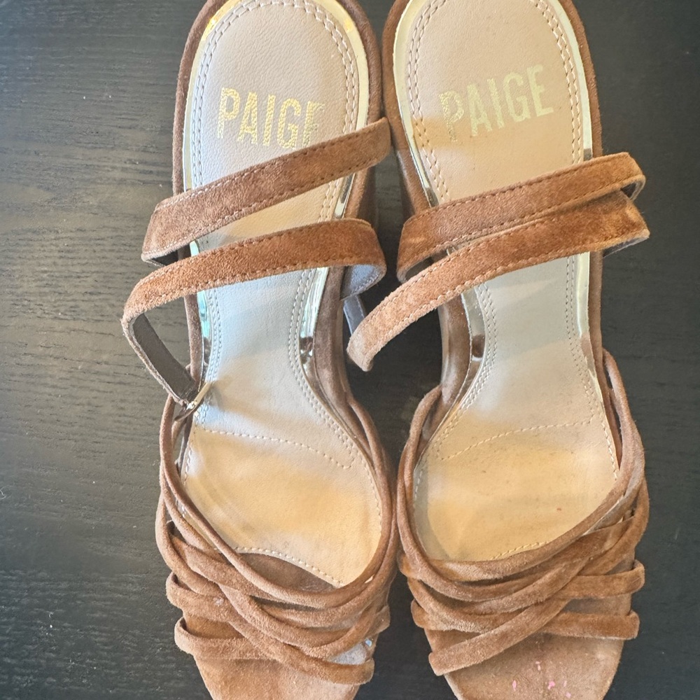 PAIGE Brown Strappy Sandals
